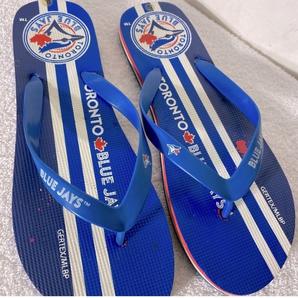 Gertex MLB Toronto Blue Jays Blue Red Thong Flip Flops 11.5 - Picture 14 of 14